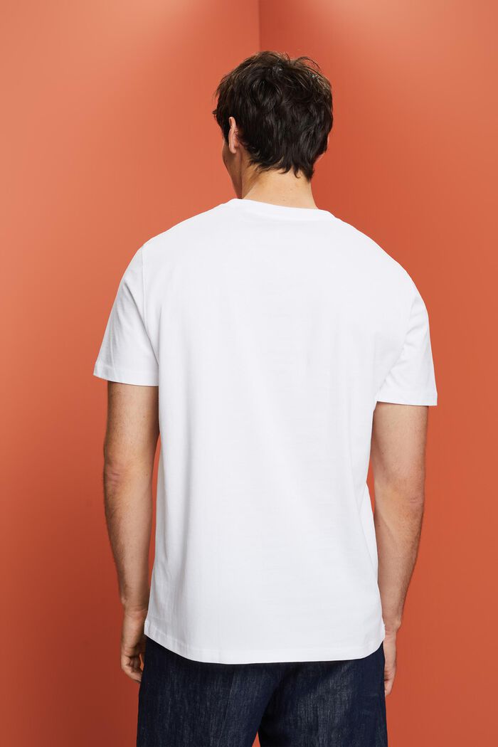 Camiseta con estampado frontal, 100% algodón, WHITE, detail image number 3