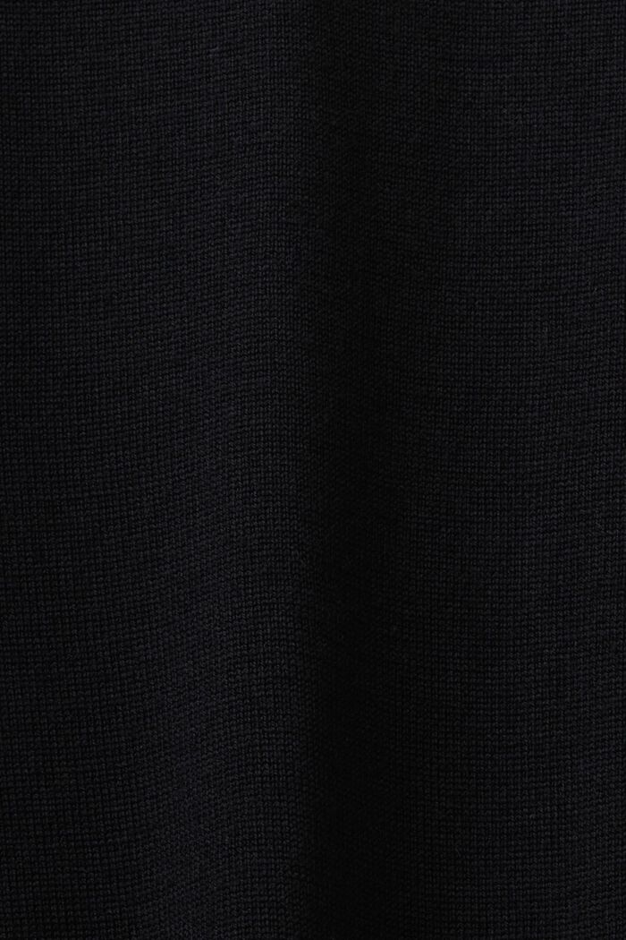 Jersey de lana merino con cuello alto, BLACK, detail image number 5
