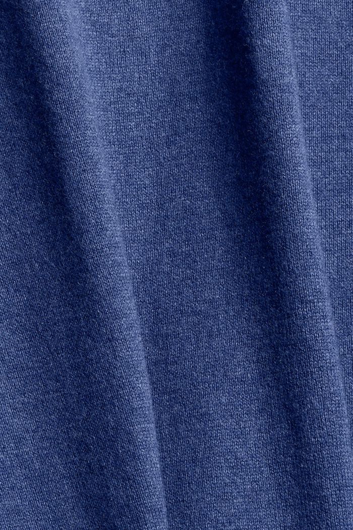 Con cachemir: jersey con cuello redondo, GREY BLUE, detail image number 4