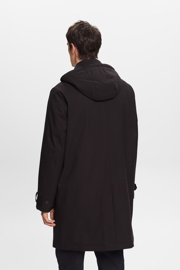 Reciclado: abrigo acolchado con capucha desmontable, BLACK, detail image number 3