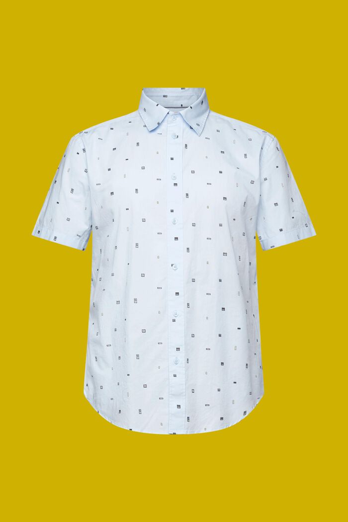 Camisa de manga corta estampada, 100% algodón, PASTEL BLUE, detail image number 5