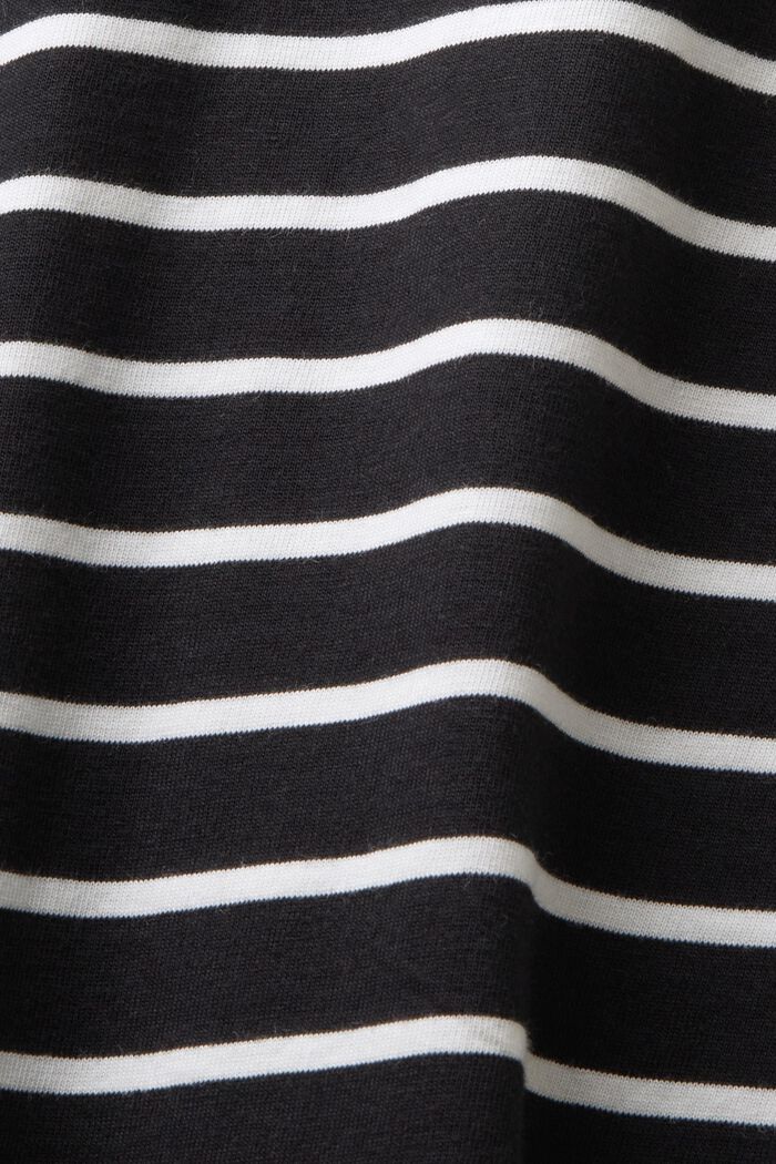 Camiseta de manga larga a rayas, BLACK, detail image number 4
