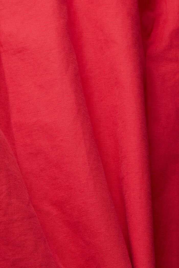 En mezcla de lino: camisa oversize, RED, detail image number 4