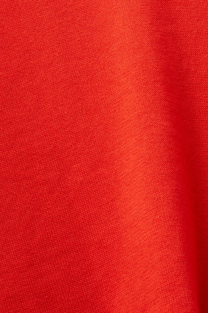 Jersey de manga corta y cuello redondo, RED, detail image number 5