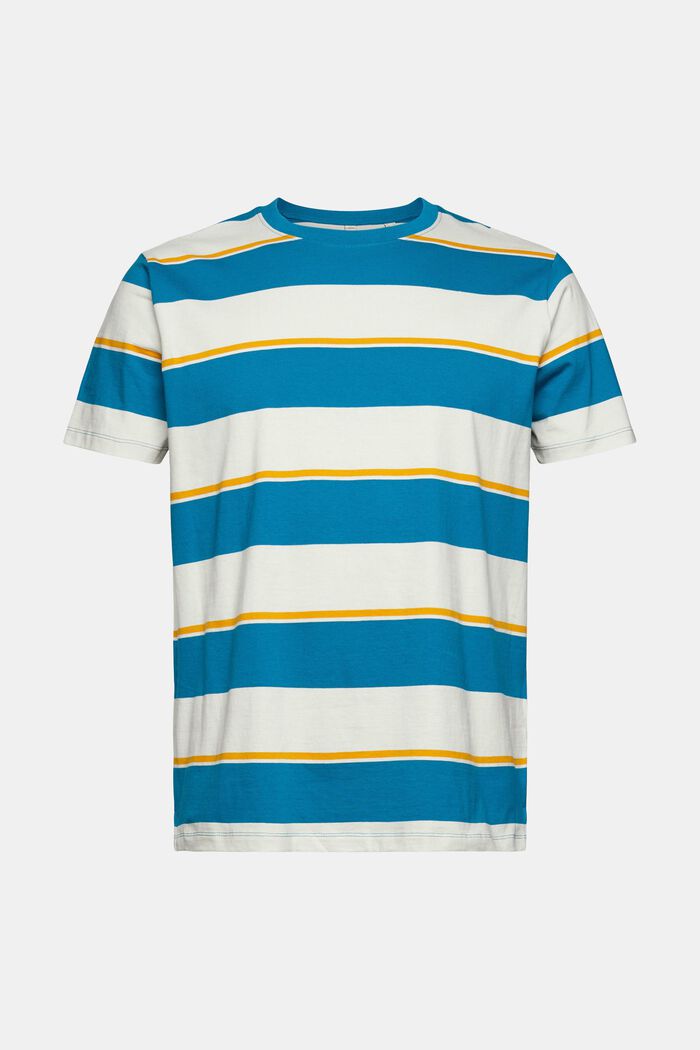 Camiseta de punto con estampado de rayas, TEAL BLUE, detail image number 6