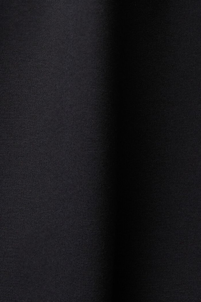 Vestido tipo polo de punto con cremallera, BLACK, detail image number 5