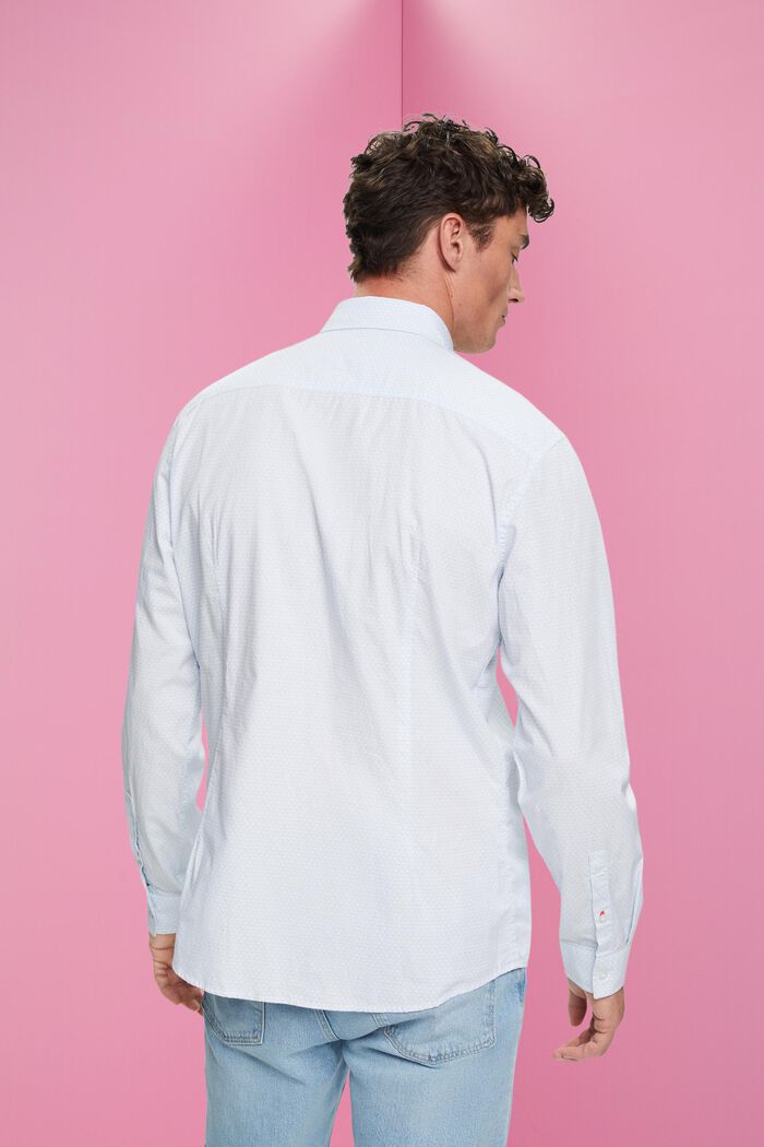 Camisa de corte ceñido con estampado allover, WHITE, detail image number 3