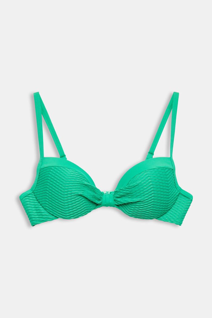 Reciclado: top de bikini con relleno y textura, GREEN, detail image number 4