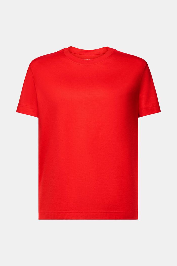 Camiseta de algodón pima con cuello redondo, RED, detail image number 5