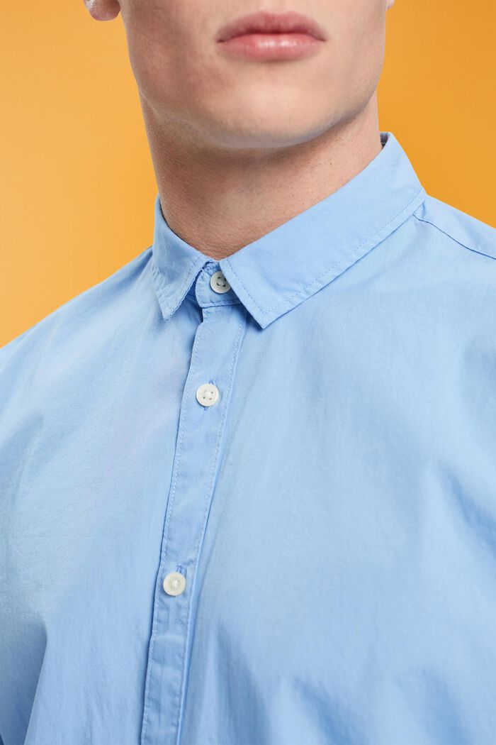 Camisa de algodón sostenible con corte ceñido, LIGHT BLUE, detail image number 2