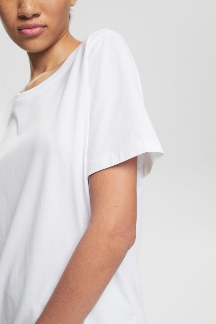 Camiseta básica en 100 % algodón ecológico, WHITE, detail image number 2