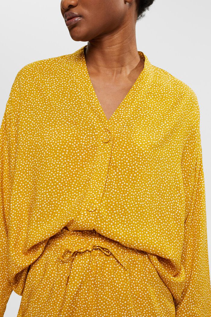 Pijama con diseño de puntos LENZING™ ECOVERO™, HONEY YELLOW, detail image number 0