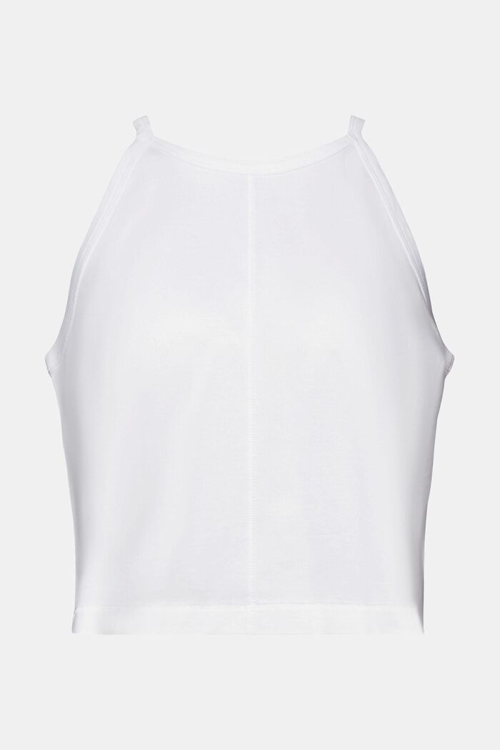 Camiseta de tirantes con abertura, 100% algodón, WHITE, detail image number 6