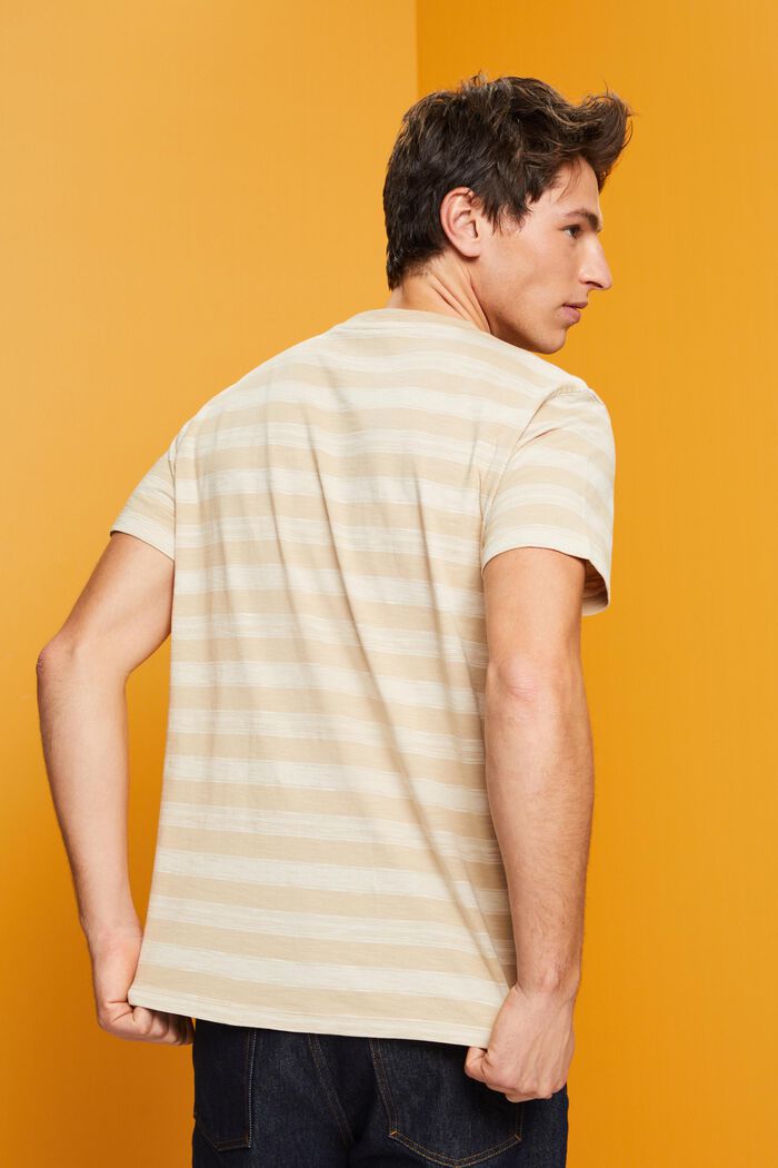 Camiseta a rayas, 100 %algodón, SAND, detail image number 3