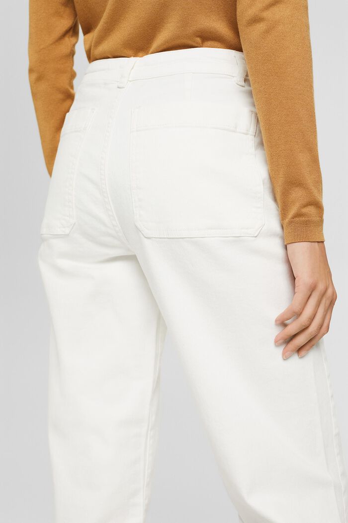 Pantalón ancho de 7/8 con los bajos abiertos, OFF WHITE, detail image number 2