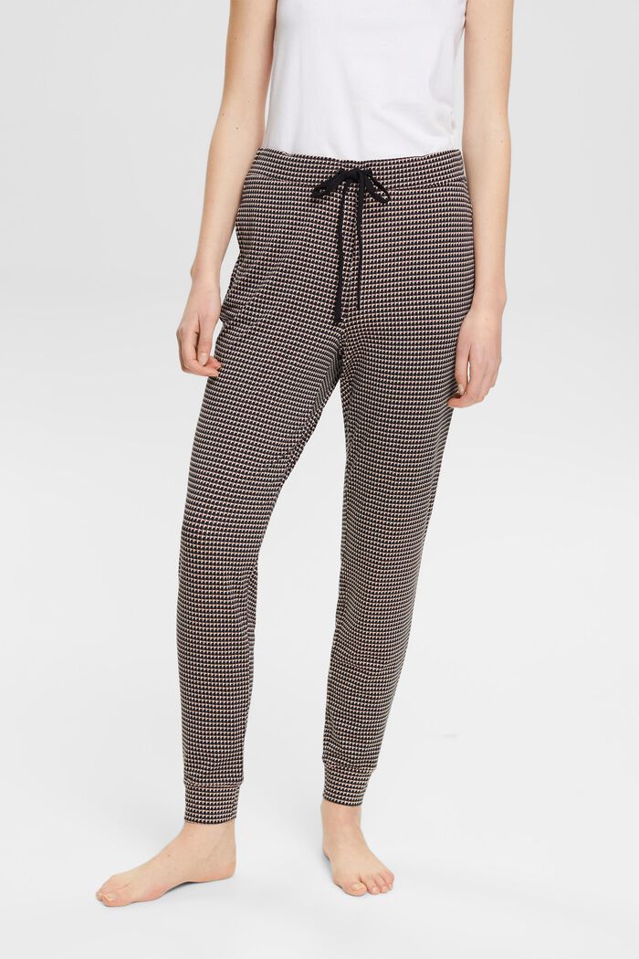 Pantalón de pijama con estampado allover, BLACK, detail image number 0