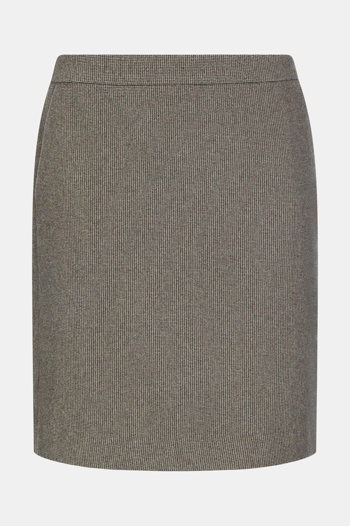 Minifalda con diseño entretejido en dos colores, GUN METAL, overview