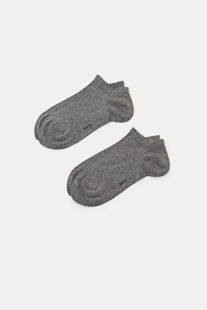 Pack de 2 pares de calcetines, algodón ecológico, LIGHT GREY MELANGE, detail image number 0