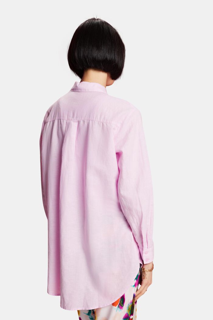 Camisa de lino y algodón, PINK, detail image number 3