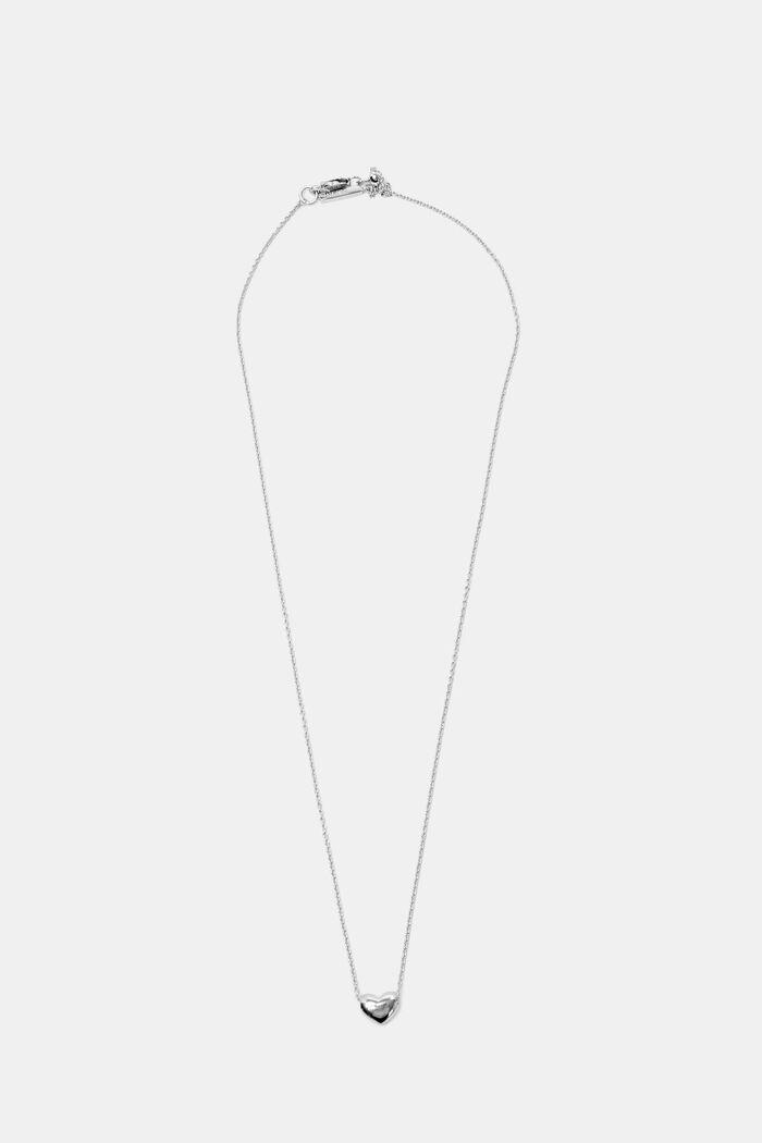 Cadena con colgante de corazón, en plata de ley, SILVER, detail image number 0