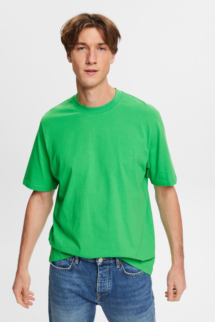 Camiseta de algodón con cuello redondo, GREEN, detail image number 0