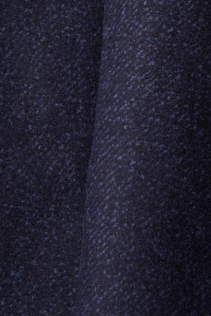 Abrigo acolchado en mezcla de lana con forro desmontable, DARK BLUE, detail image number 5
