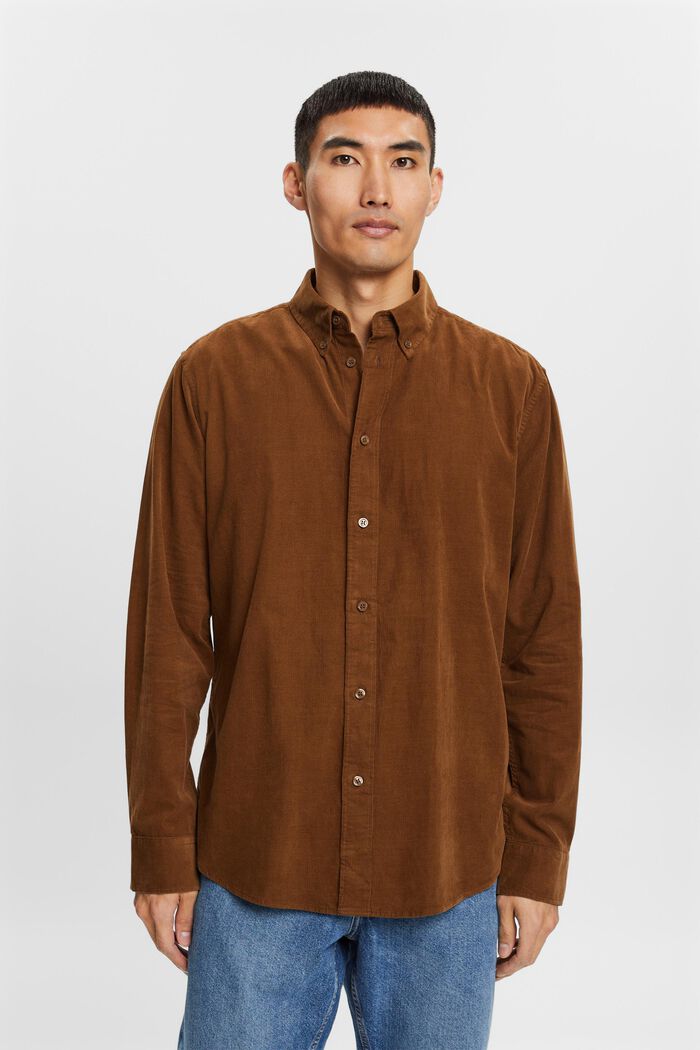 Camisa de pana en 100% algodón, BARK, detail image number 0