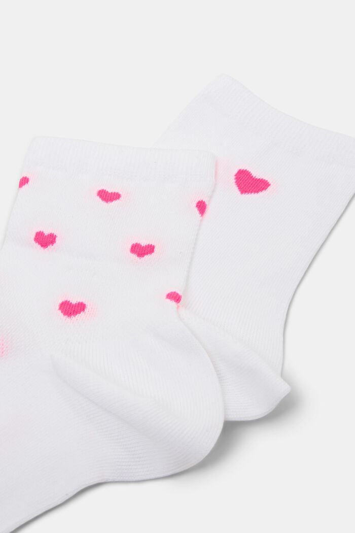 Pack de 2 pares de calcetines de corazones, OFF WHITE, detail image number 2