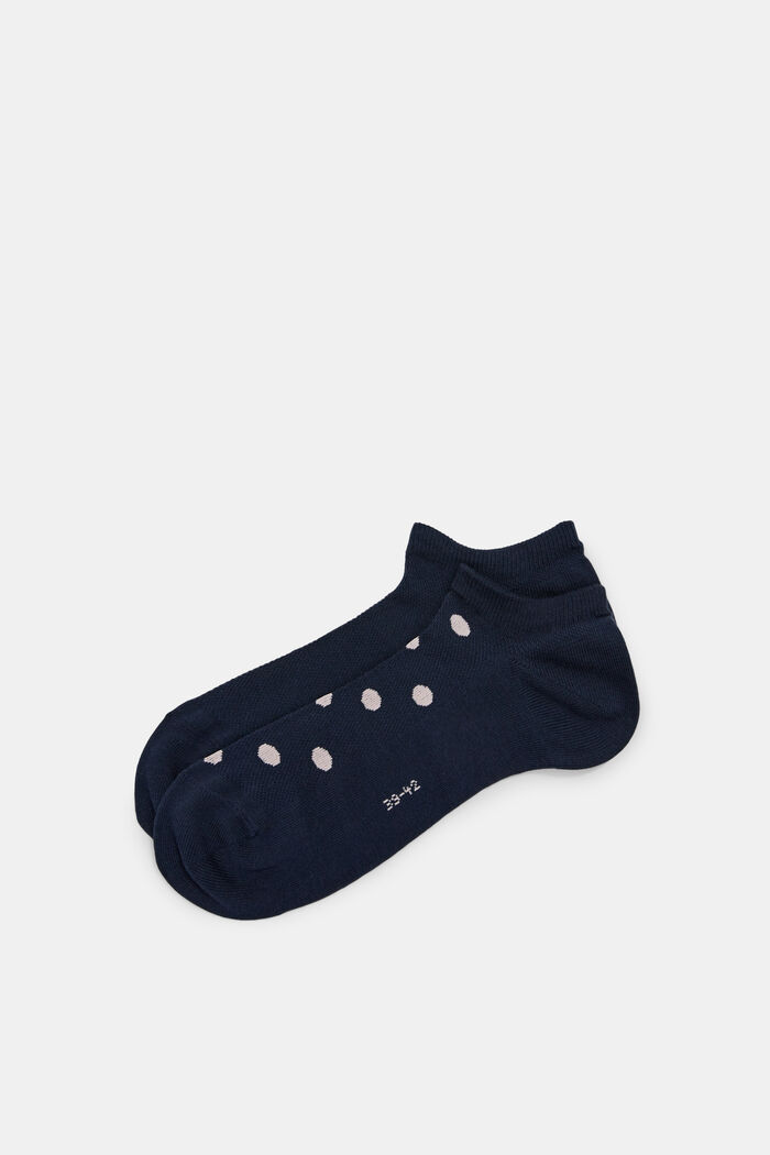 Pack de 2 pares de calcetines para deportivas con malla, algodón ecológico, MARINE, detail image number 0