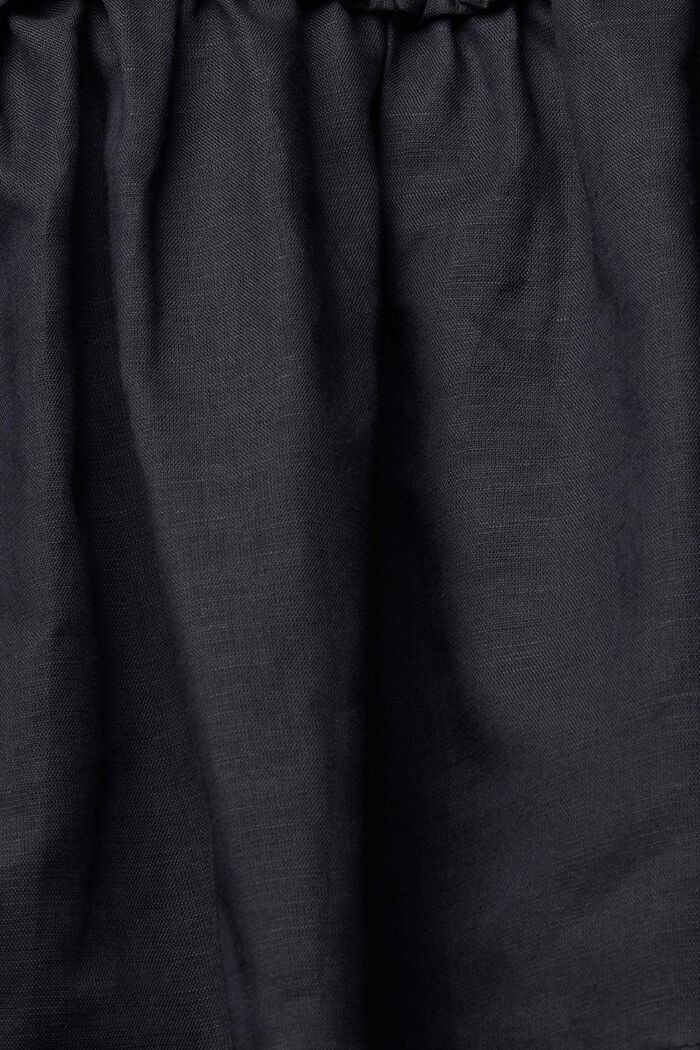 Minifalda en mezcla de lino, BLACK, detail image number 1