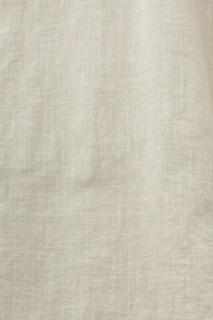 Blusa de algodón sostenible con mangas cortas, DUSTY GREEN, detail image number 4