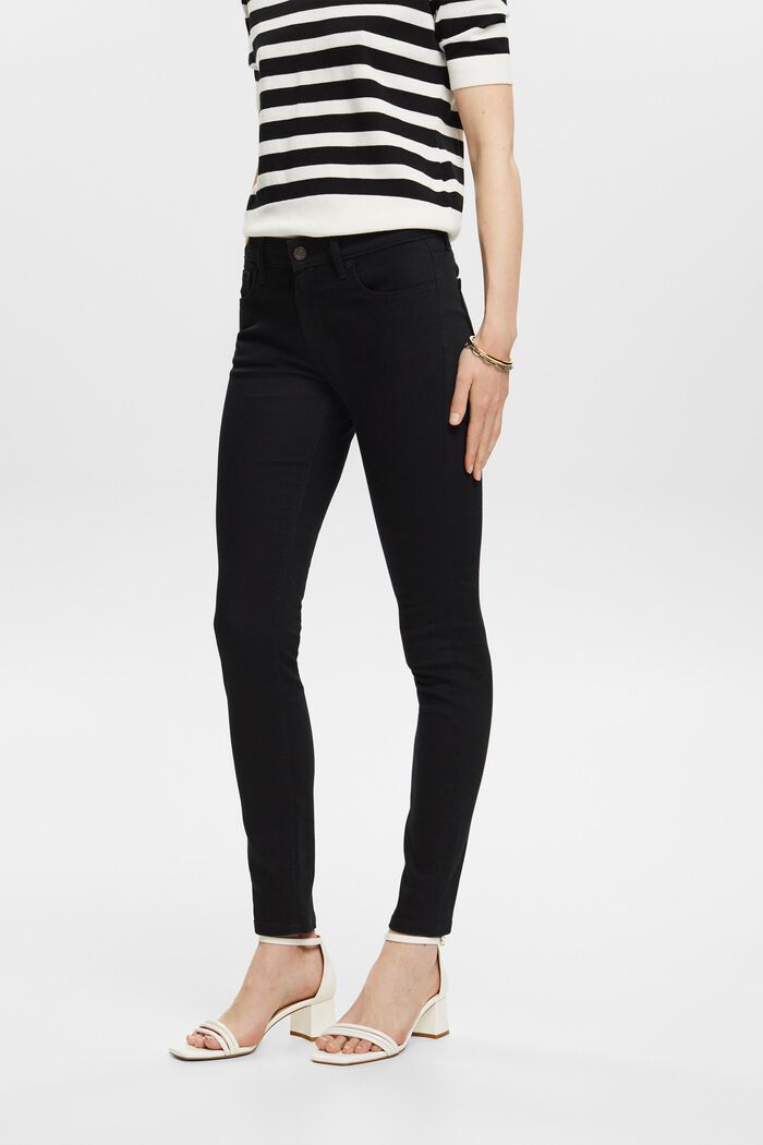 Jeans mid-rise skinny, BLACK RINSE, detail image number 0