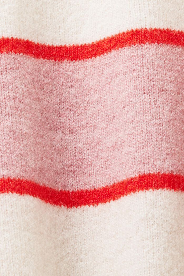 Jersey a rayas en mezcla de lana, CREAM BEIGE, detail image number 5