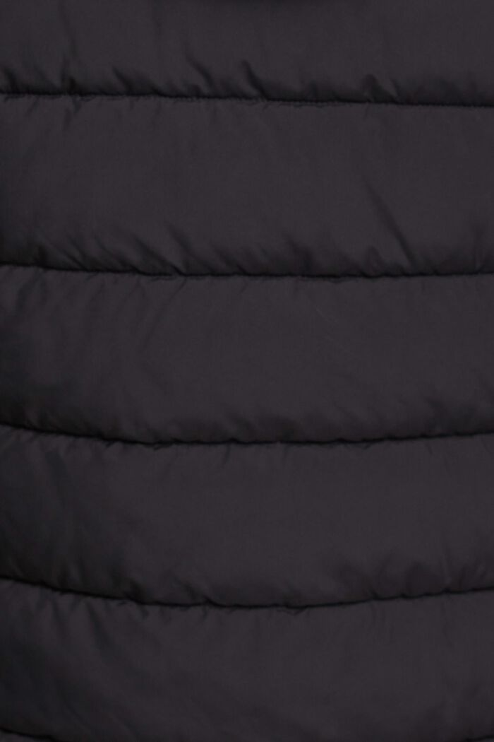 Abrigo acolchado con forro en contraste, BLACK, detail image number 1