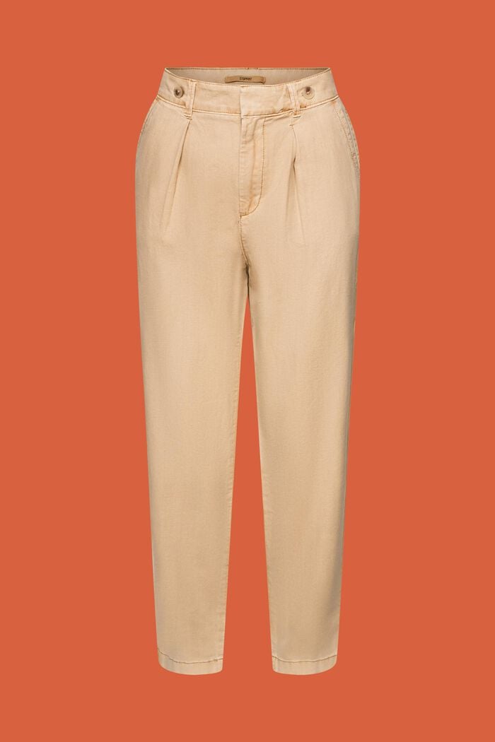 Pantalones chinos de mezcla de lino, SAND, detail image number 7
