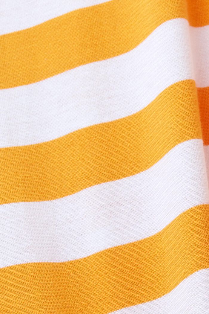 Camiseta de algodón a rayas, ORANGE, detail image number 5