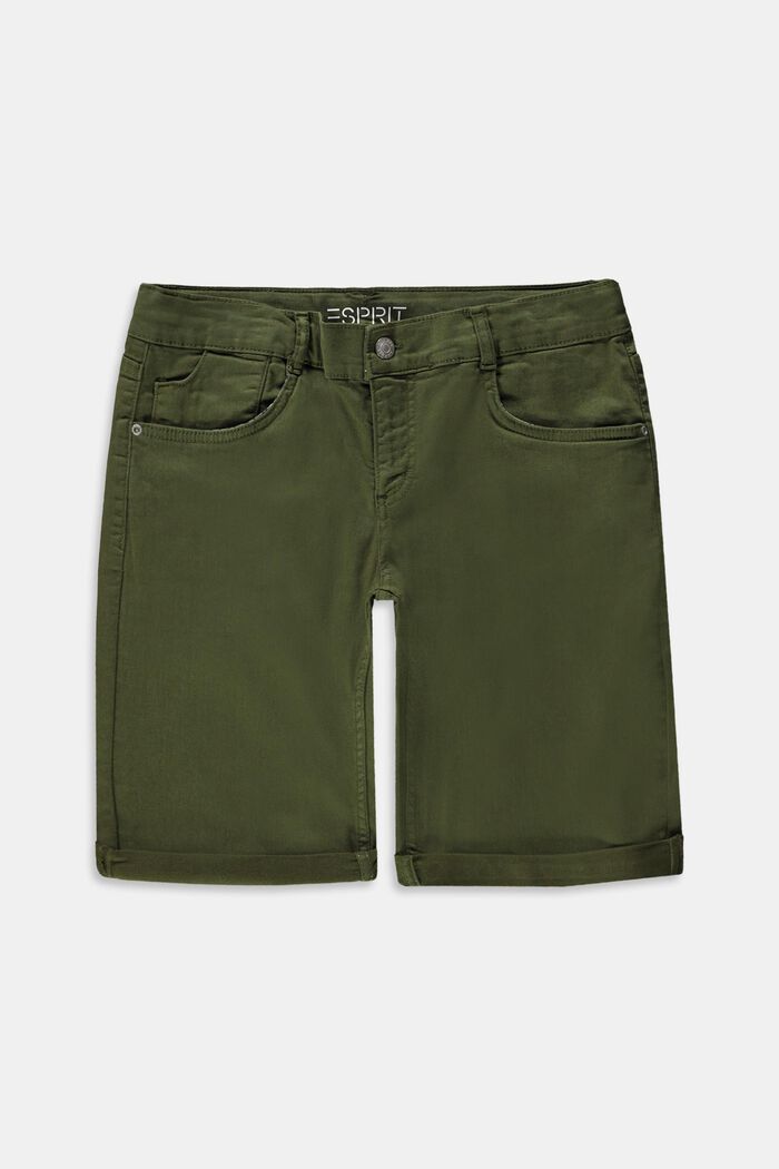 Reciclados: shorts con cintura ajustable, OLIVE, overview