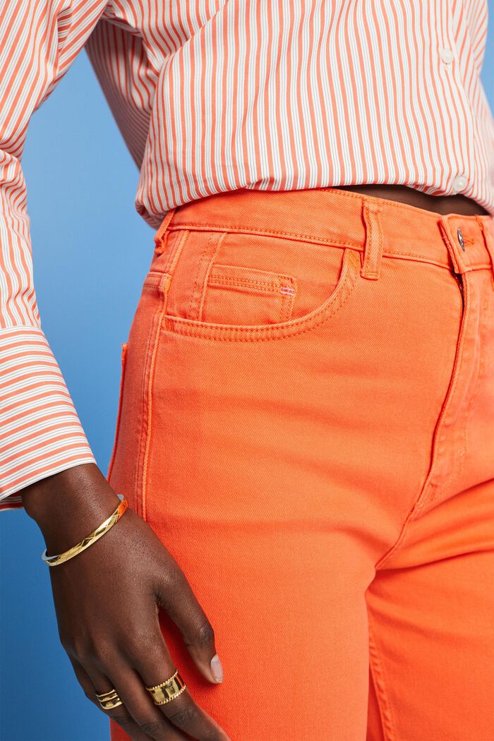 Jeans high rise straight leg, ORANGE RED, detail image number 2
