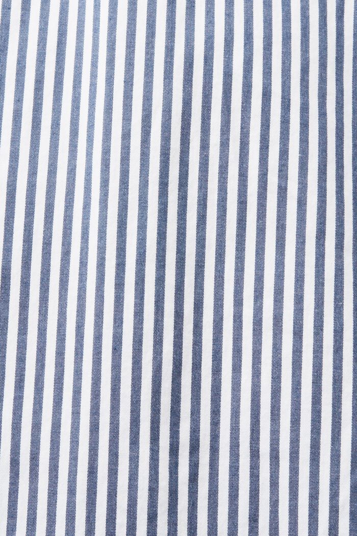 Camiseta de popelina de algodón a rayas, GREY BLUE, detail image number 5