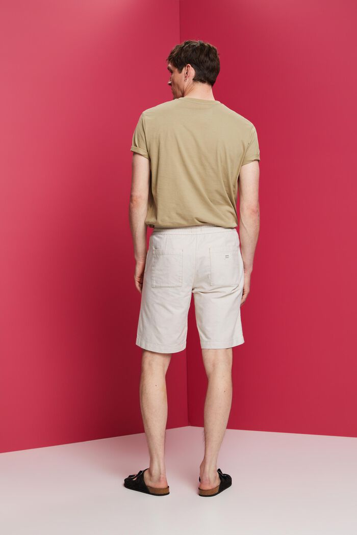 Pantalón corto de sarga, 100% algodón, SAND, detail image number 3