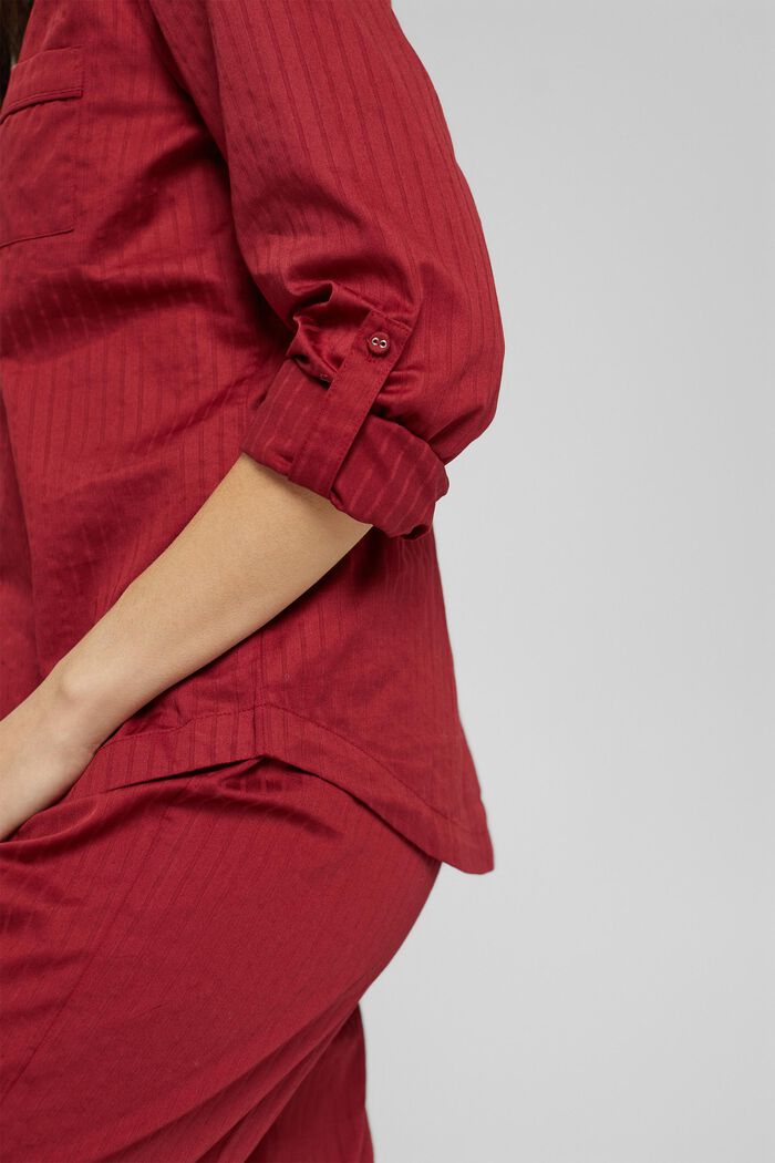 Pijama largo en 100% algodón, CHERRY RED, detail image number 2