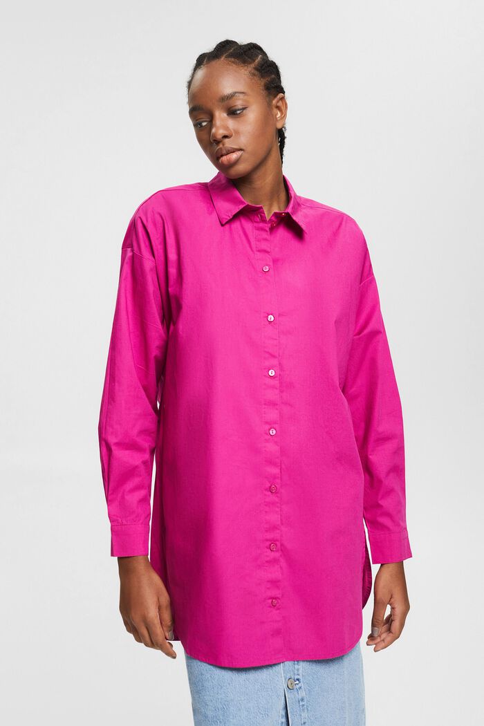 Blusa oversized de algodón ecológico, PINK FUCHSIA, detail image number 0
