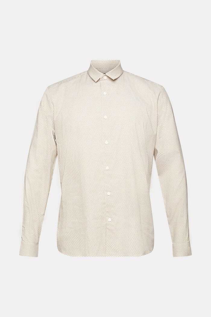 Camisa estampada de algodón sostenible, KHAKI BEIGE, detail image number 6