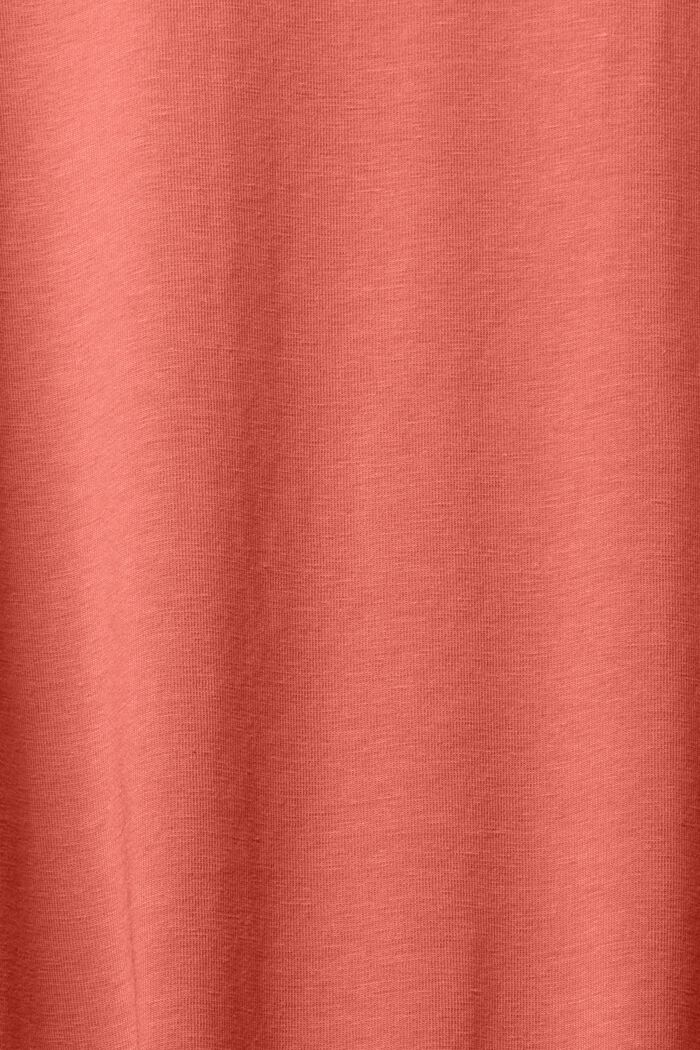 Camisón de jersey con detalle de encaje, TERRACOTTA, detail image number 4