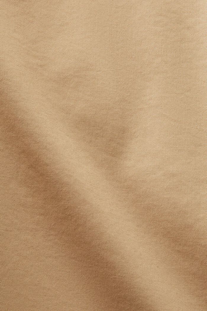 Pantalón corto de sarga con dobladillo, BEIGE, detail image number 6