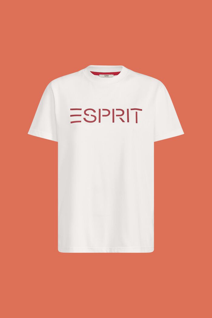 Camiseta unisex en jersey de algodón con logotipo, OFF WHITE, detail image number 6