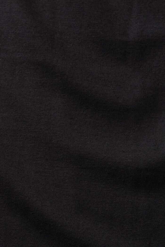 Blusa con cuello en pico, LENZING™ ECOVERO™, BLACK, detail image number 5