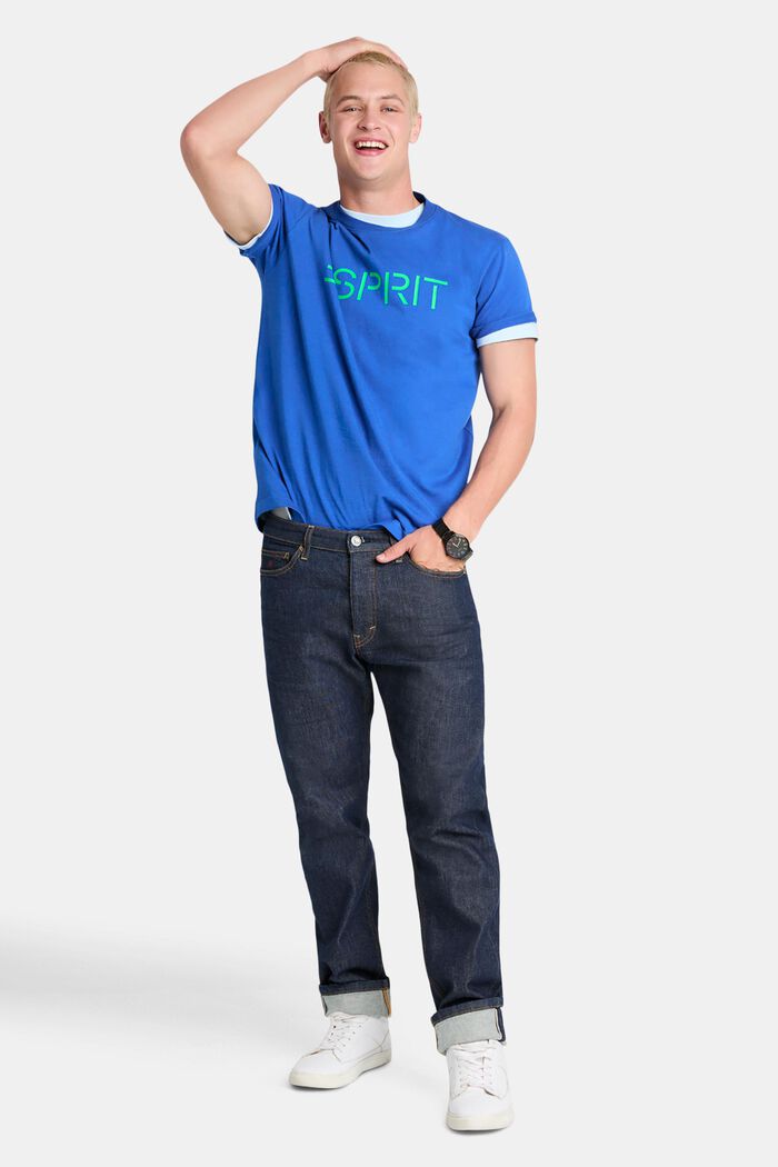 Camiseta unisex en jersey de algodón con logotipo, BRIGHT BLUE, detail image number 4