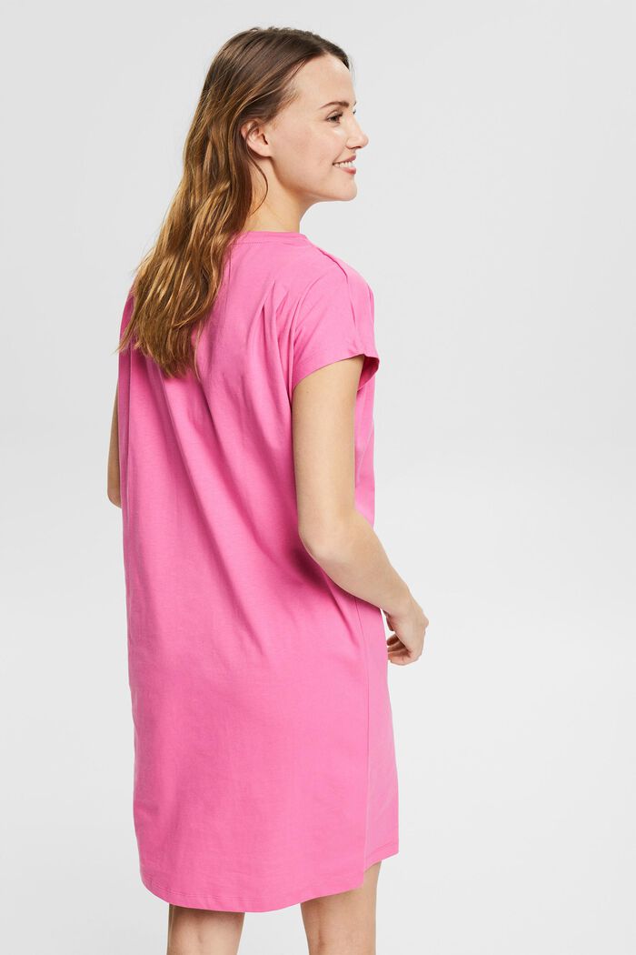 Vestido estilo camiseta en 100 % algodón ecológico, PINK, detail image number 2
