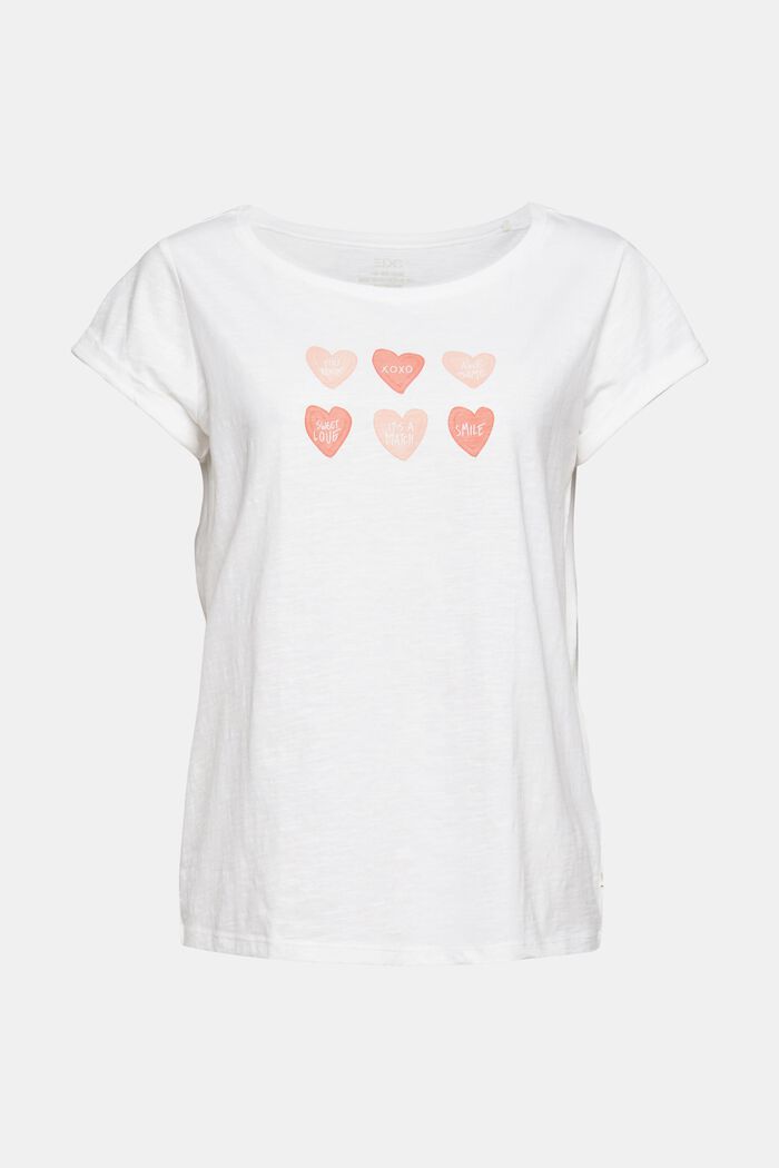 Camiseta con estampado, 100% algodón, WHITE COLORWAY, overview